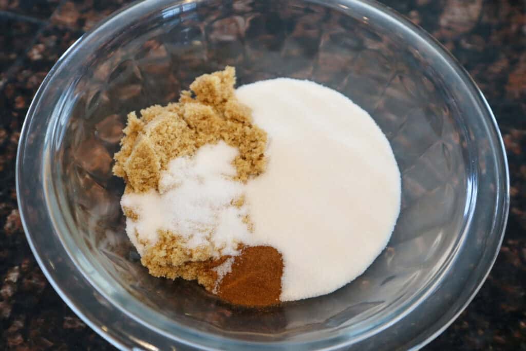 Creating the candy coating for the Candied Cinnamon Toasted Almonds.