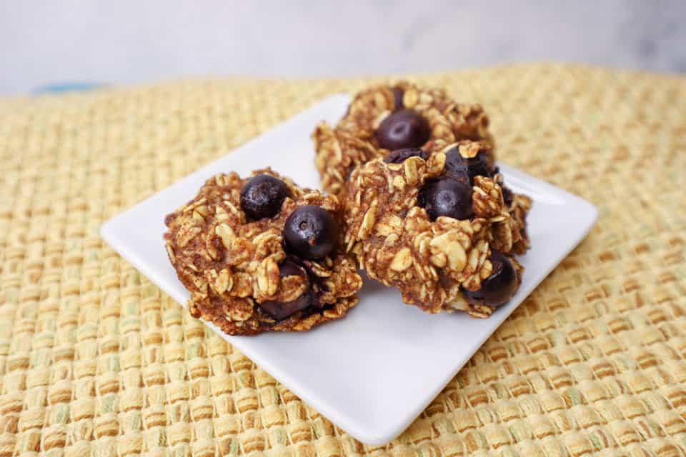 Finished picture of Banana Blueberry Oat Bites.