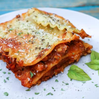 Weeknight Lasagna with Meat Sauce