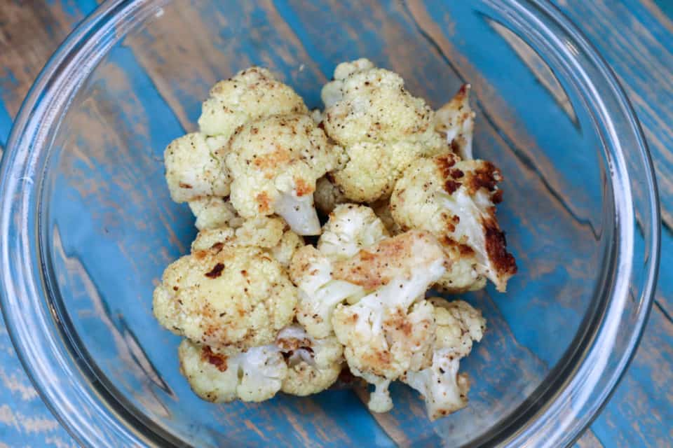 Picture of finished Oven Roasted Cauliflower.