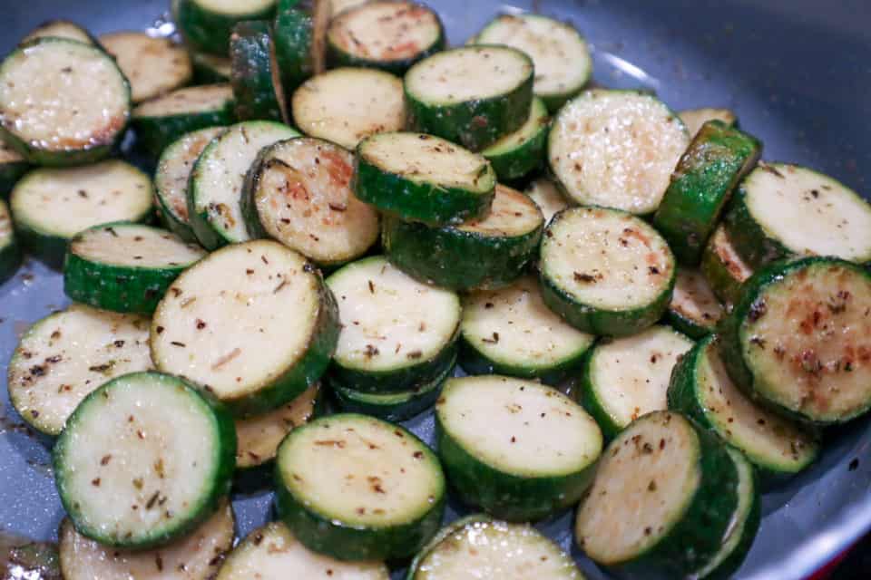Picture of finished Simple Sauteed Zucchini with Lemon.