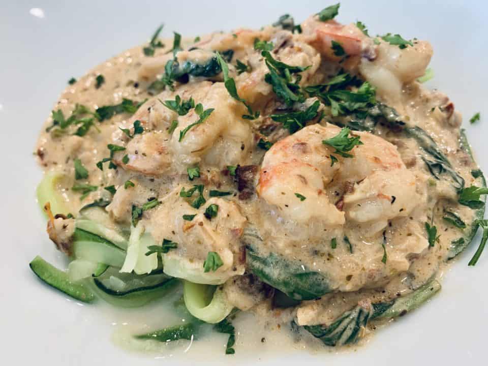 Tuscan Shrimp and Zoodles