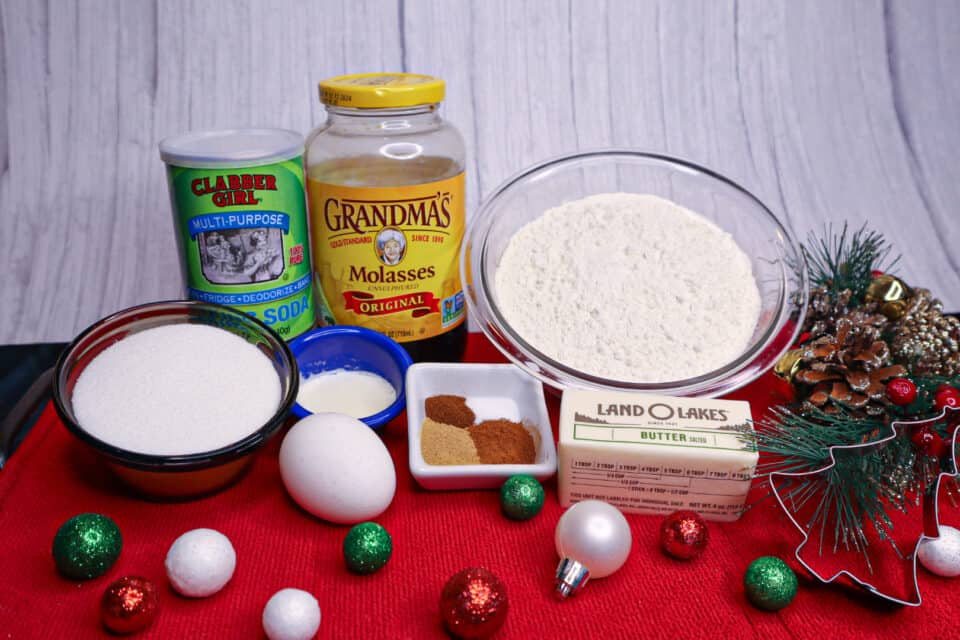 Ingredients for Small Batch Gingerbread Friends.