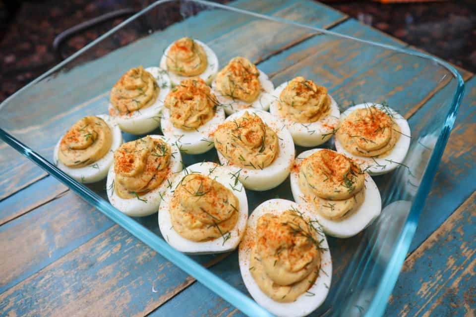Picture of finished Spicy Deviled Eggs