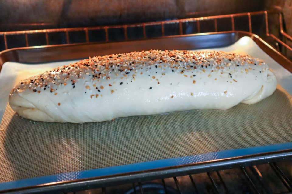 Picture of Everyday French Bread dough being placed in oven
