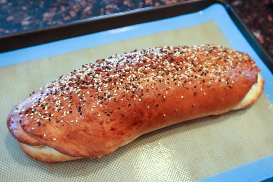 Picture of golden brown Everyday French Bread after baking