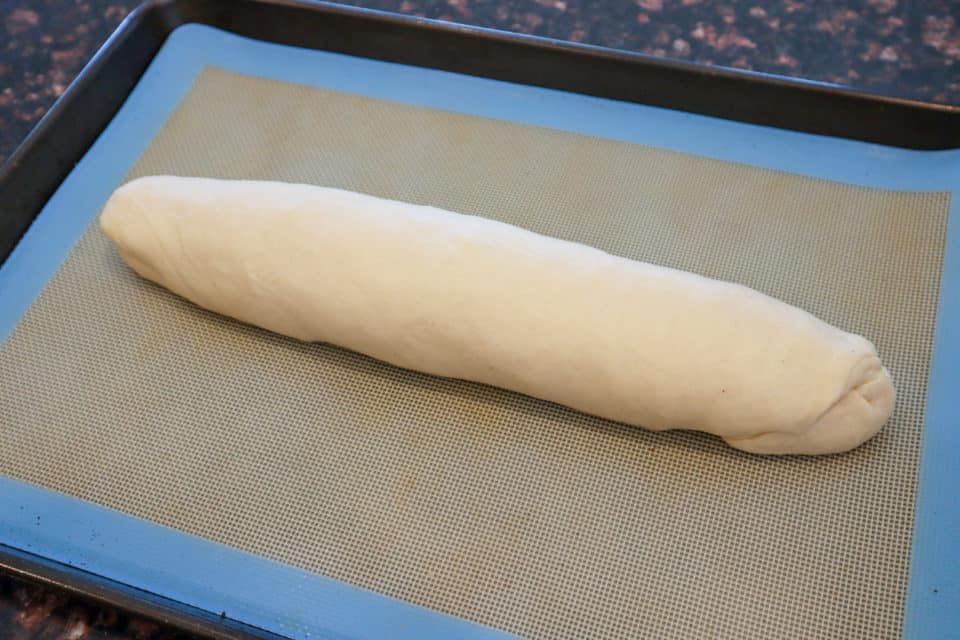 Picture of dough shaped into a loaf for Everyday French Bread