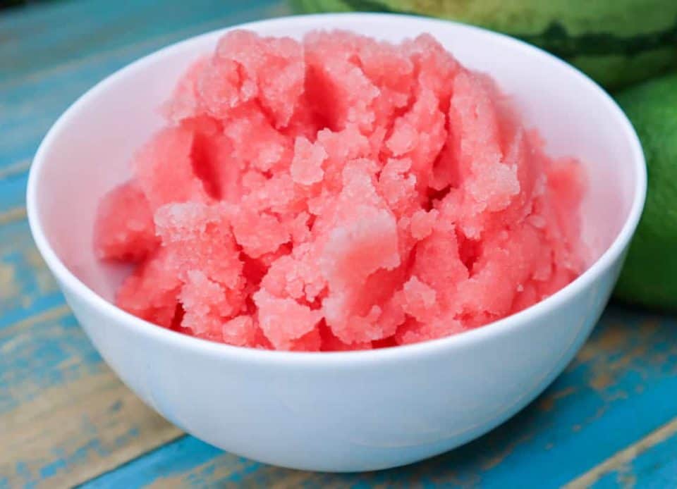 Finished picture of Watermelon Lime Sorbet