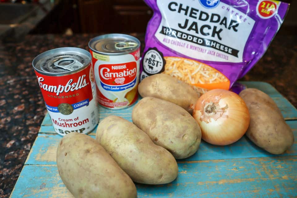 Picture of ingredients for Throwback Scalloped Potatoes.