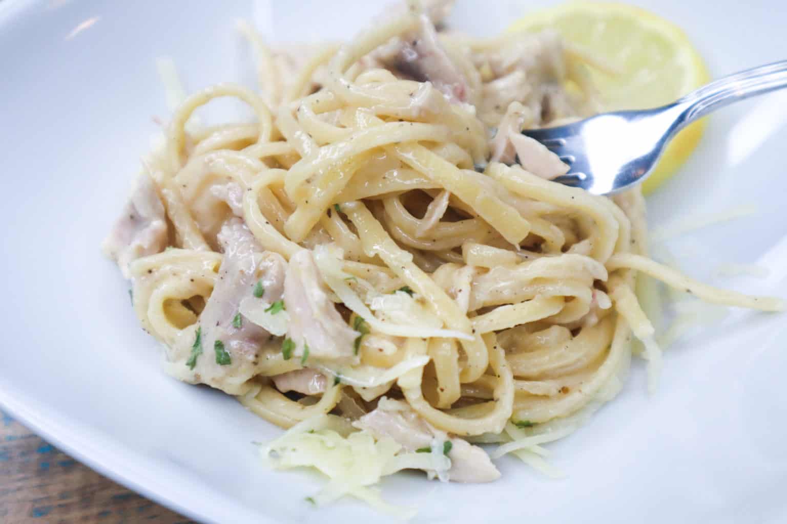 Creamy Chicken Linguine with Brie The Recipe Bandit