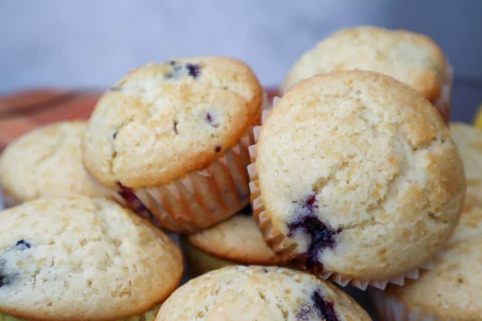 Finished Lemon Blueberry Sunshine Muffins.