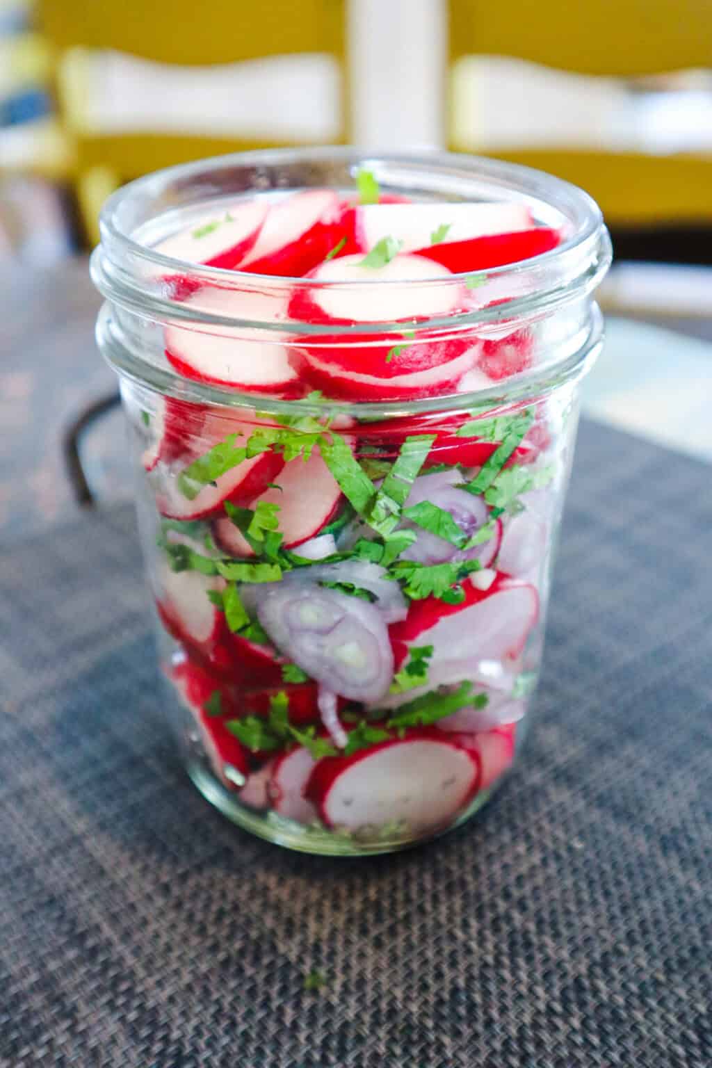 Lime Rfadish Inside Quick Pickled Lime Radishes ~ The Recipe Bandit