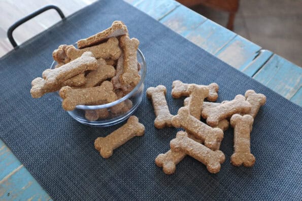 Image showcasing Homemade Peanut Butter & Banana Dog Treats ~ The Recipe Bandit