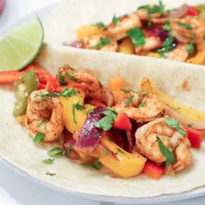 Weeknight Sheet Pan Shrimp Fajitas